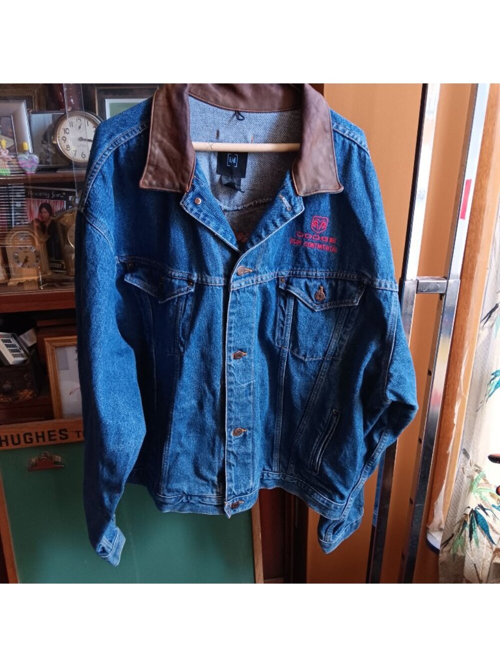 Dodge Yuma County Rodeo Denim Trucker Jacket XXXL Leather Collar Embroidery Logo
